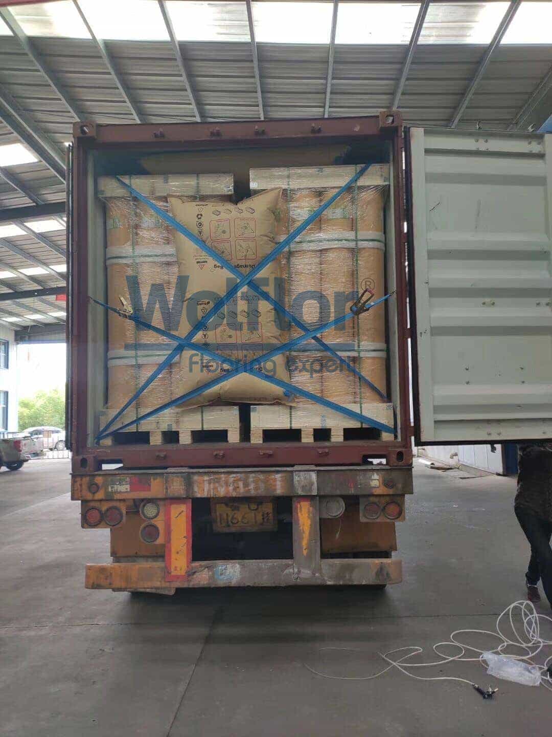wolflor flooring loading container